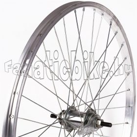   Hátsó kerék 28/29” (622mm) ezüst alu abroncs, Kínai kontrafékes acél agy