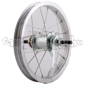  Hátsó kerék 16” (305mm) ezűst alu abroncs, Kínai kontrafékes acél agy