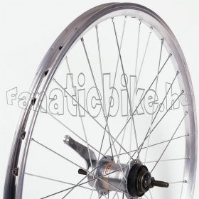   Hátsó kerék 28/29” (622mm) ezüst duplafalú alu abroncs, Shimano N3 agyváltós agy