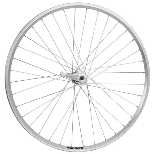 Hátsó kerék 28/29” (622mm) ezüst duplafalu alu abroncs, Kínai kontrafékes acél agy