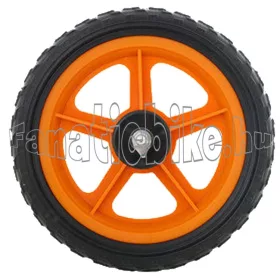 Első kerék 12" (203mm) műanyag fekete-narancs