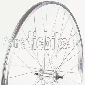   Első kerék 28/29” (622mm) ezüst alu abroncs, ezüst alu agy