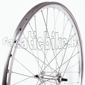   Első kerék 28/29” (622mm) ezüst ovál profilu duplafalú alu abroncs, ezüst alu agy