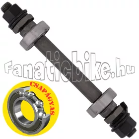   Tengely első 3/8" 9,5 mmx140 mm ipari csapágyas agyakhoz