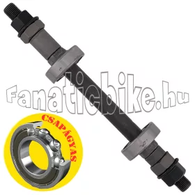   Tengely hátsó 3/8" 9,5 mm x 175 mm ipari csapágyas agyakhoz fekete anyával
