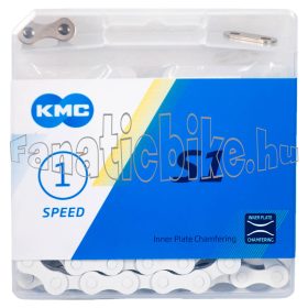   KMC S1 (Z-410) Fehér 1 sebességes 116 szemes lánc + patentszem