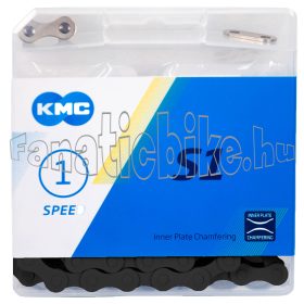   KMC S1 (Z-410) Fekete 1 sebességes 116 szemes lánc + patentszem