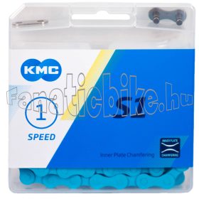   KMC S1 (Z-410) Világoskék 1 sebességes 112 szemes lánc + patentszem