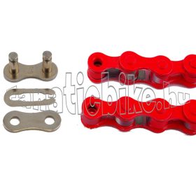   KMC S1 (Z-410) Piros 1 sebességes 110 szemes lánc + patentszem