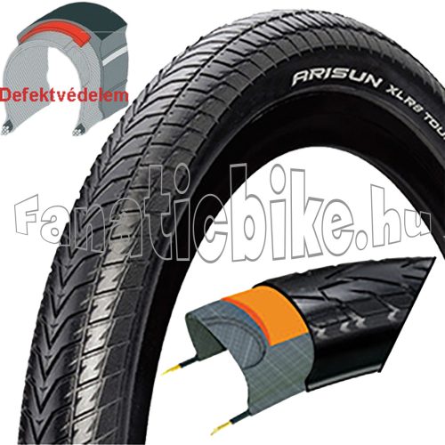 Arisun XLR8 KD 700X35C (37-622) köpeny 5mm defektvédelemmel 