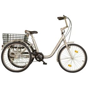   Koliken Gommer 24" háromkerekű kontrafékes kerékpár ezüst