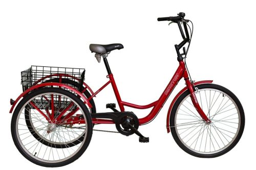 Koliken Biketek Gommer 24" háromkerekű kontrafékes kerékpár piros