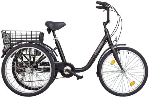 Koliken Gommer 24" háromkerekű 6 sebességes kerékpár fekete