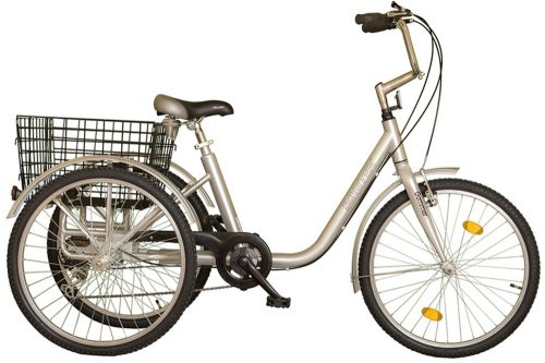 Koliken Gommer 24" háromkerekű 6 sebességes kerékpár ezüst