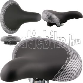 Rugós nyereg széles kockás fekete-ezüst