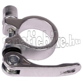 Nyeregcsőbilincs alu gyors-záras 31,8mm ezüst 