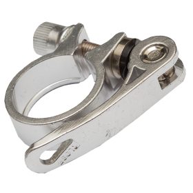 Nyeregcsőbilincs alu gyorszáras 34,9mm ezüst