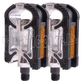 Postás alu gumírozott pedál ezüst-fekete