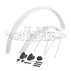 MTB plasztik sárvédő 58mm 26" U pálcás fehér