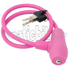 Kulcsos zár szilikon 7x650mm rózsaszín