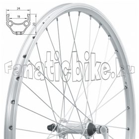   KLS Draft első kerék 28/29” (622mm) szegecselt duplafalú ezüst alu abroncs, gyorszáras ezüst alu agy