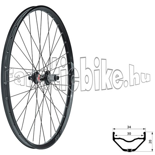 Fűzött hátsó kerék KLS VALOR 3 DSC R, 28/29", black