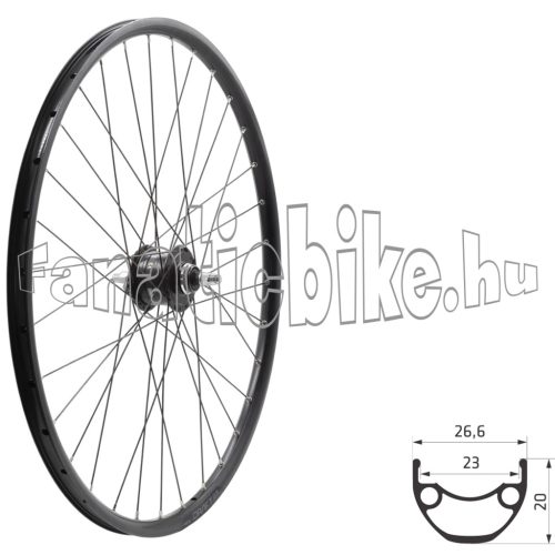 Fűzött első kerék KLS DRAFT DSC 23 Dynamo, 28/29", black