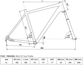 Kellys Carson XL 58cm 28" váz matt fekete