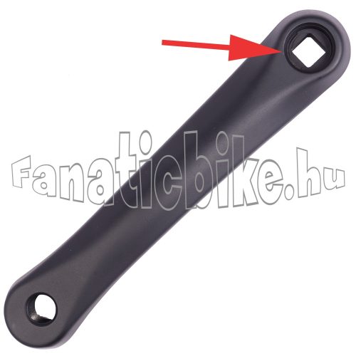 Sunrace alu bal hajtókar 170mm (párhuzamos-négyszög) matt fekete