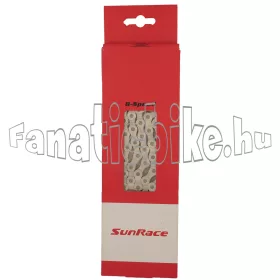   Sunrace CNM84 8 sebességes 116 szemes lánc + patentszem ezüst