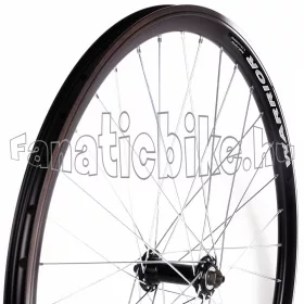   Első kerék 26” (559mm) duplafalú fekete alu abroncs gyorszáras fekete alu agy