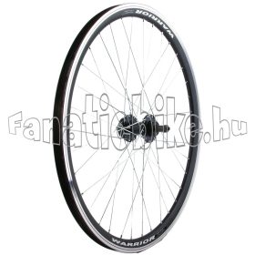   Hátsó kerék 26” (559mm) duplafalú fekete alu abroncs, tárcsás gyorszáras fekete alu agy