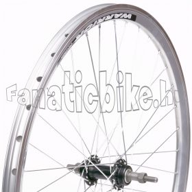   Hátsó kerék 26” (559mm) Warior ezüst duplafalú abroncs, fekete acél agy