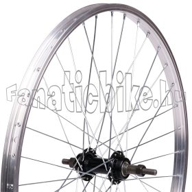   Hátsó kerék 26” (559mm) ezüst alu abroncs, fekete acél agy