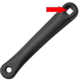 Bal hajtókar alu, 170mm, matt fekete