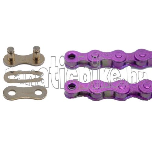 KMC Z-410 1 sebességes 1/2X1/8 110 szem lánc lila + patentszem 
