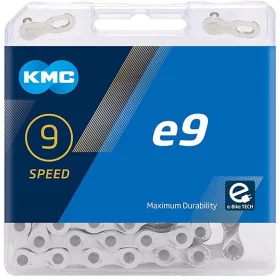   KMC E9 műanyag dobozban 9 sebességes 122 szemes lánc E-bike középmotorhoz
