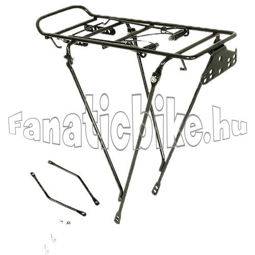 26" acél rugós csomagtartó hátsó fekete