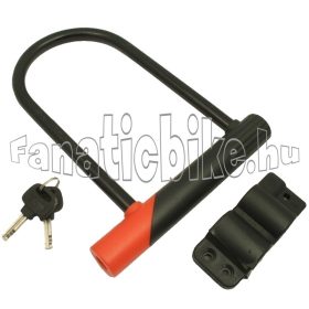 U zár + tartó 180x245mm fekete-piros