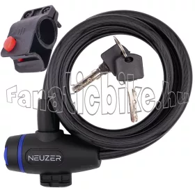 Neuzer 10x1500mm  kulcsos spirál zár füst színű