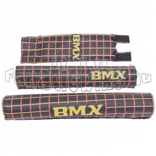  BMX szivacs garnitúra 20"-os kerékpárhoz fekete/piros-sárga
