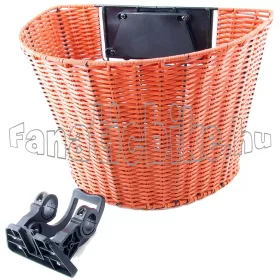 Rattan hatású adapteres elsőkosár 22,2-31,8mm barna