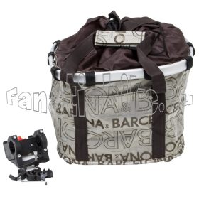 Első kosár textilanyagból 22,2-31,8mm Barcelona krém