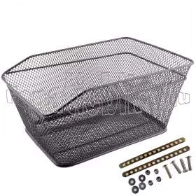 Sűrű szövésű hátsó kosár + tartó 18 liter fekete