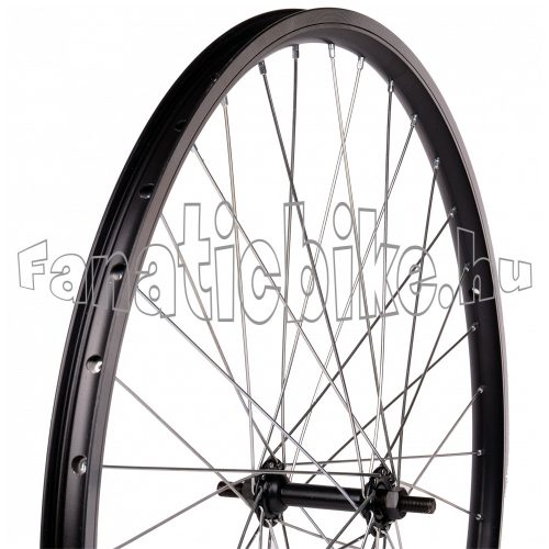 MTB fekete duplafalú abroncsos első kerék (20-559mm)