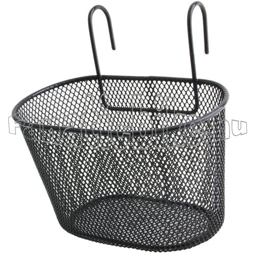 Fekete kicsi fém rácsos első kosár
