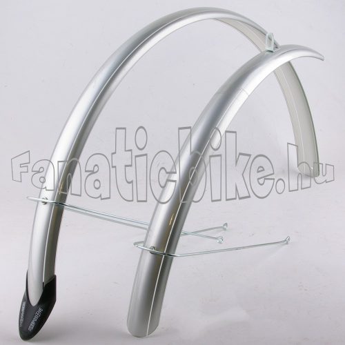 Trekking plasztik sárvédő 48mm 28" U pálcás ezüst 