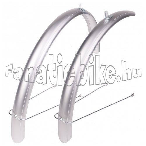 Trekking plasztik sárvédö 51mm 28" U pálcás ezüst
