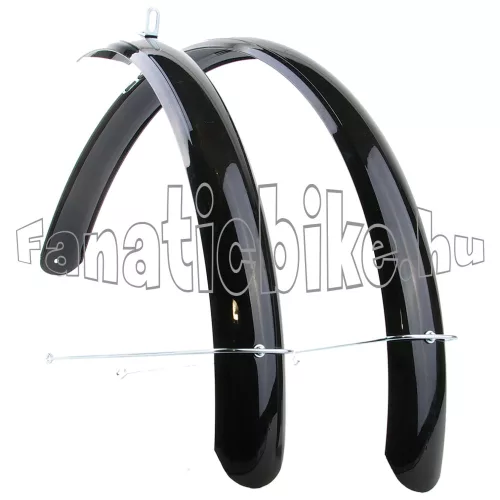 Trekking plasztik sárvédő 58mm 28" U pálcás fekete