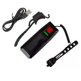   újratölthető lámpa | kettős töltés USB és napelem • dudával